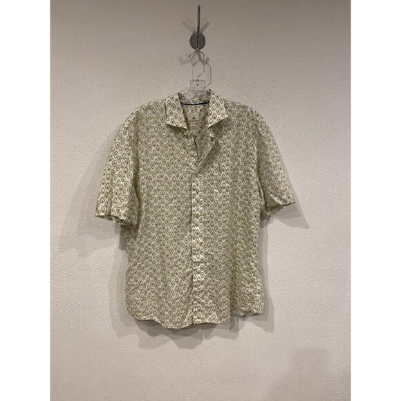 johnnie-O Shirt Mens Large Hangin' Out Avocado Print Short Sleeve Button Up - Picture 2 of 4